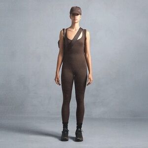 Nike X SKIMS Dark Sepia Matte Racer Long Onesie
